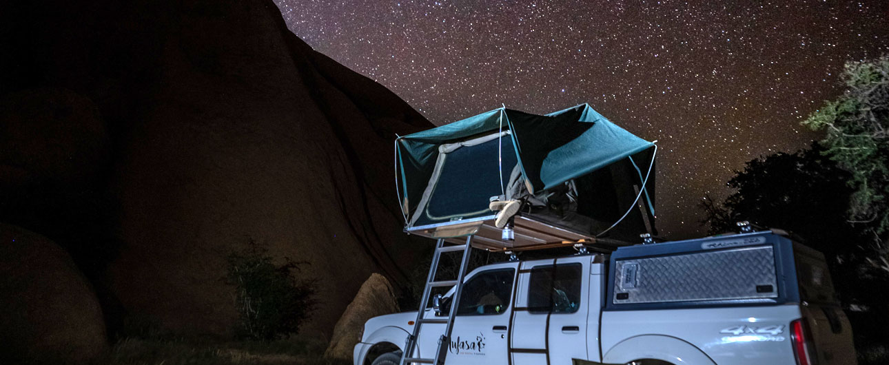 Camping under a starry sky, Namibia