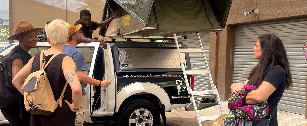 Demonstation and vehicle handover, Windhoek, Namibia